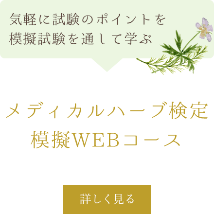 メディカルハーブ検定 模擬WEBコース